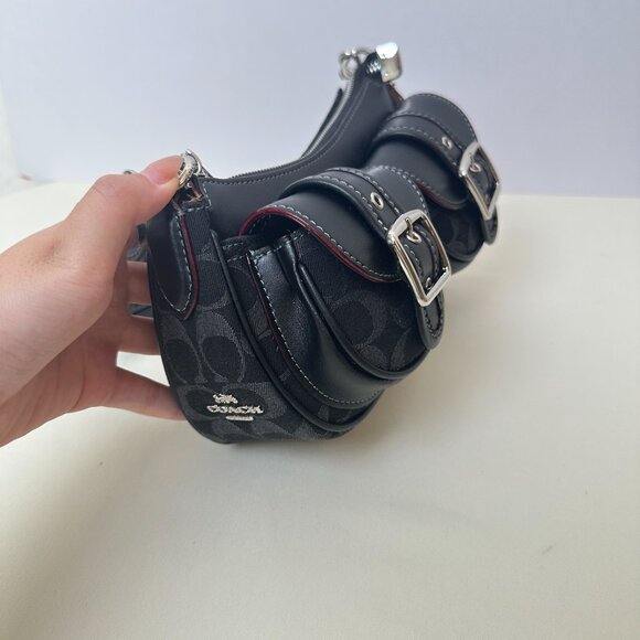 Coach Black Shoulder Bag Underarm Bag - Picture 6 of 14